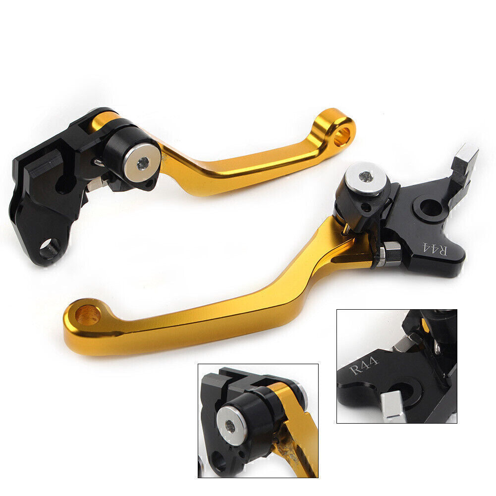 ya 2 7.15 Pivot Dirt Clutch Brake Levers Fit for Kawasaki KLX250 D-TRACKER 1993-1997 GOLD po