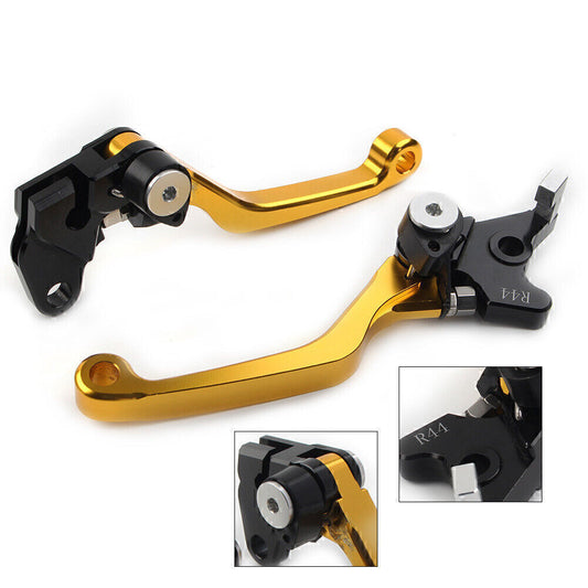 ya 2 7.15 Pivot Dirt Clutch Brake Levers Fit for Kawasaki KLX250 D-TRACKER 1993-1997 GOLD po