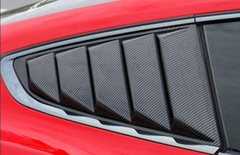 ya 5 8.7 Carbon Fiber Side Vent Window Scoop Louver Cover for Ford for Mustang ST 2015-2022