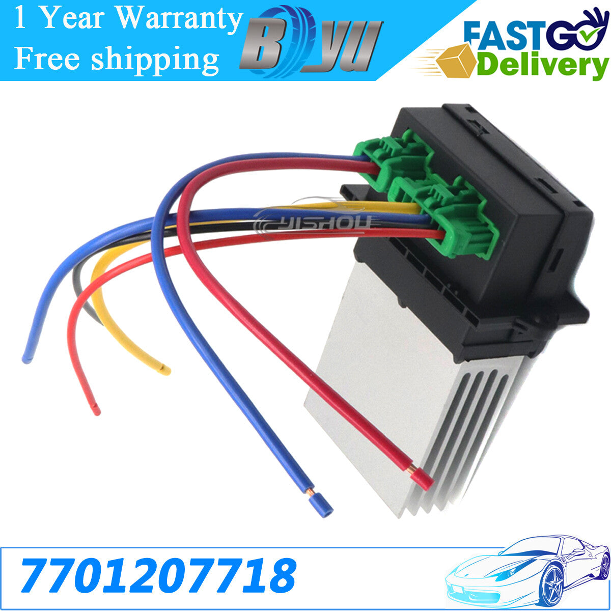 ya 11 6.6 Blower Motor Heater Fan Resistor 7701207718 for Nissan Tiida for Peugeot for Renault
