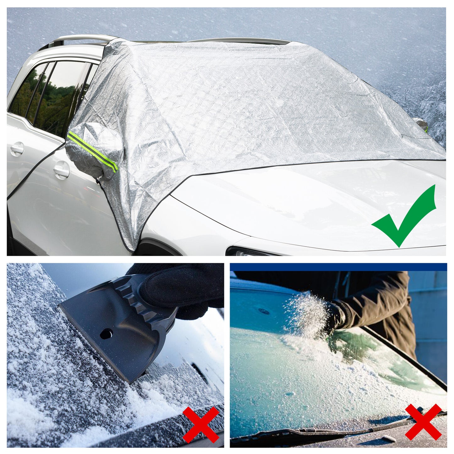 ya 5 8.7 Windshield Cover Large Cover Car Windshield Cover Winter Frost Protection!