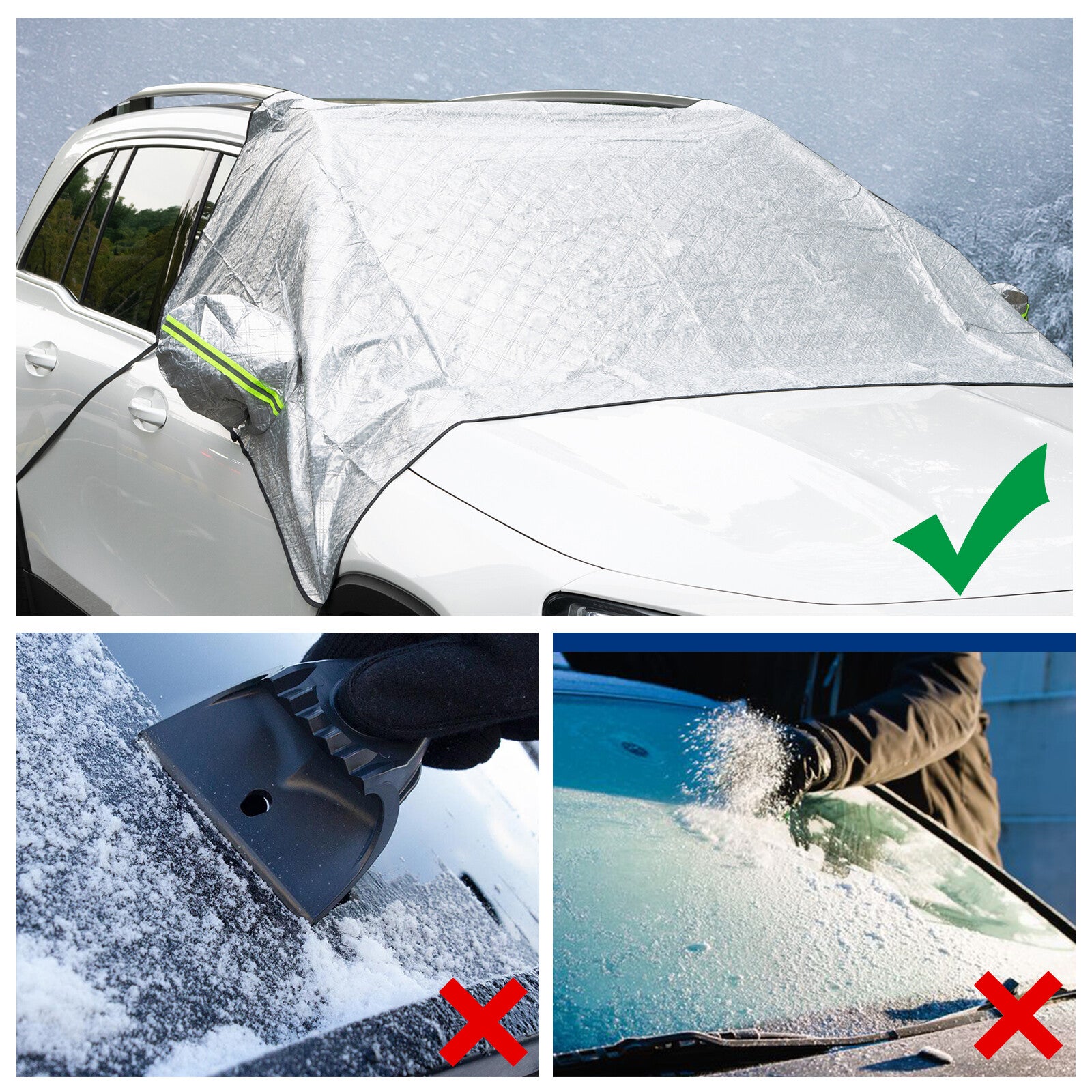 ya 5 8.7 Windshield Cover Large Cover Car Windshield Cover Winter Frost Protection!