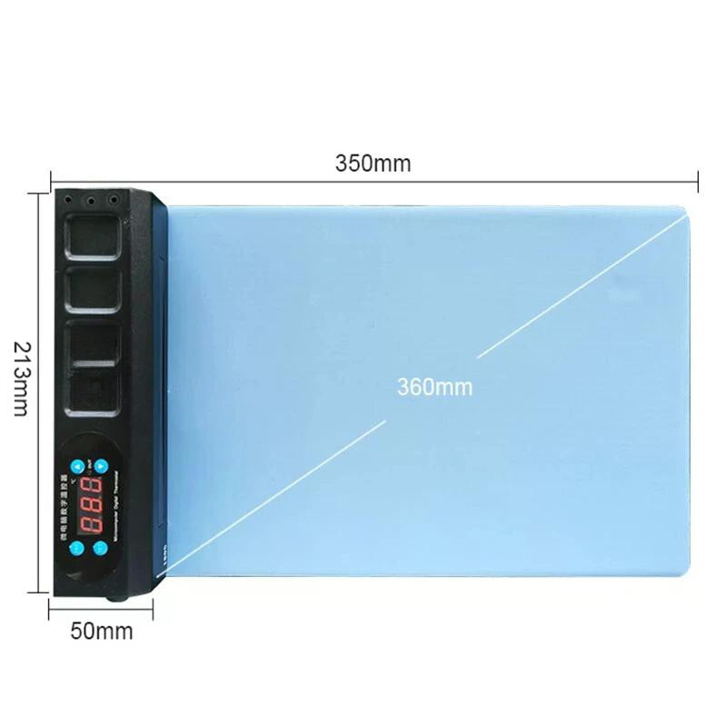 ya 26 7.28.2 928A 350W Heating Pad for LCD S n Separator with LED Dustproof Displaya