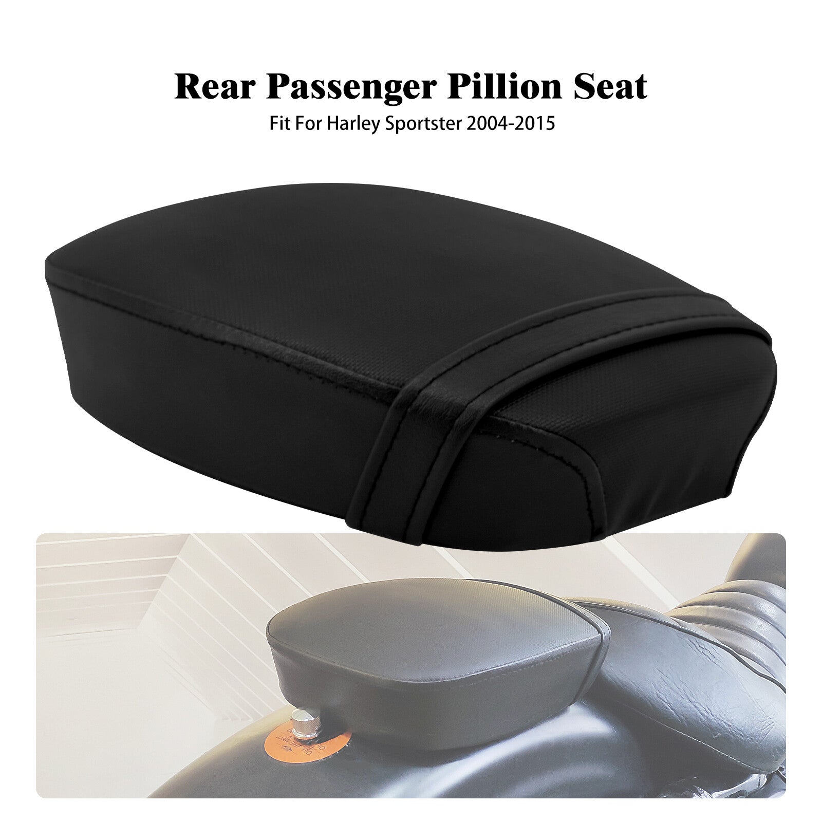 ya 5 8.7 Rear Passenger for SEAT Pillion Pad for Harley Sportster Iron 883 1200 48 72 10-2015