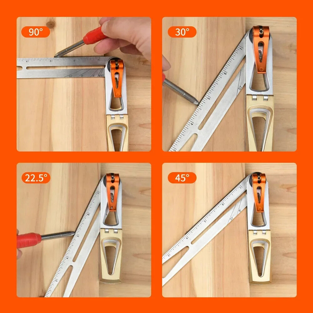 ya 14 Woodworking Right Angle Ruler Heavy Duty Accuracy Stainless Steel 90 De 45¡«