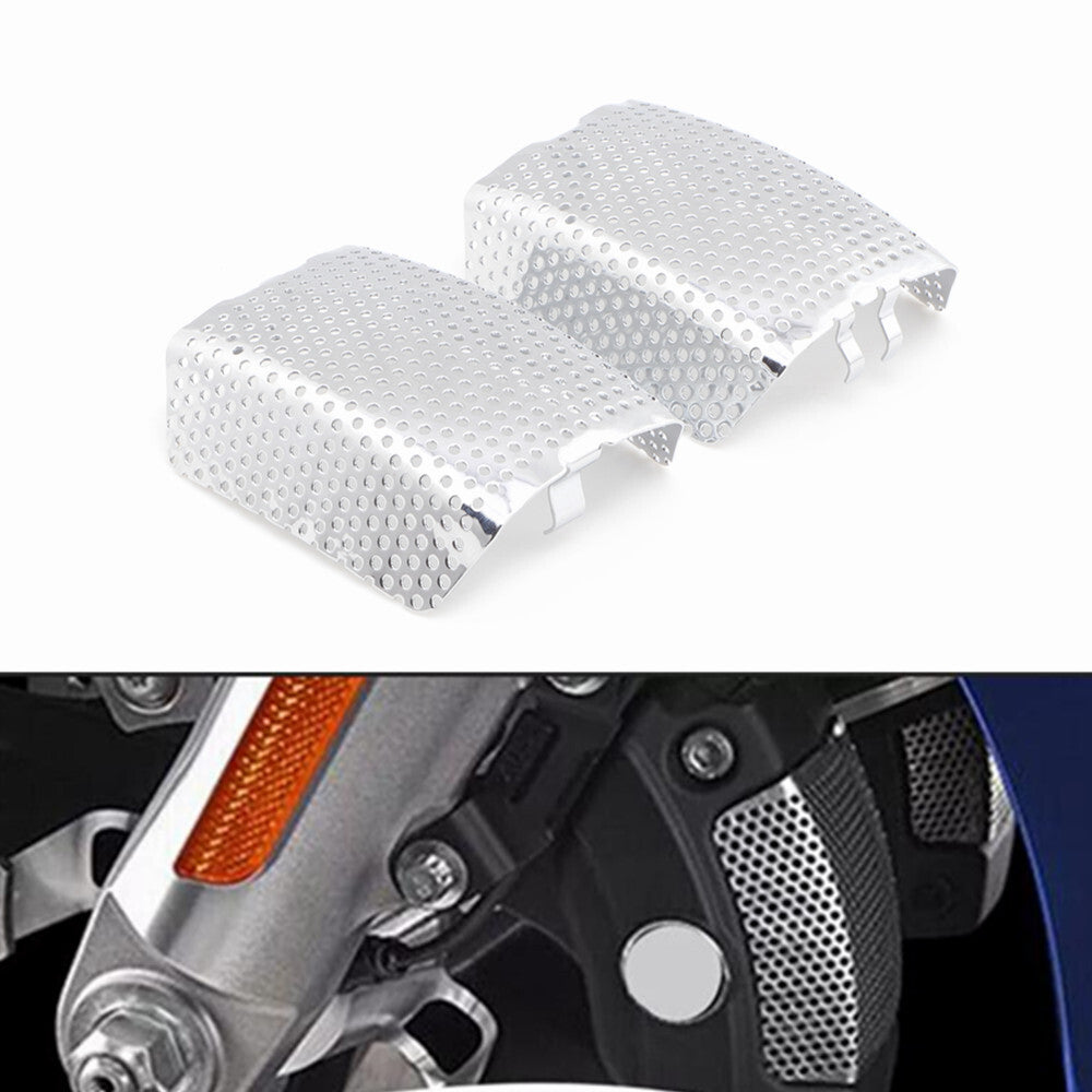 ya 4 6.17.2 Chrome Front Brake Caliper Insert Set Cover for Harley Touring Street Glide FLHX