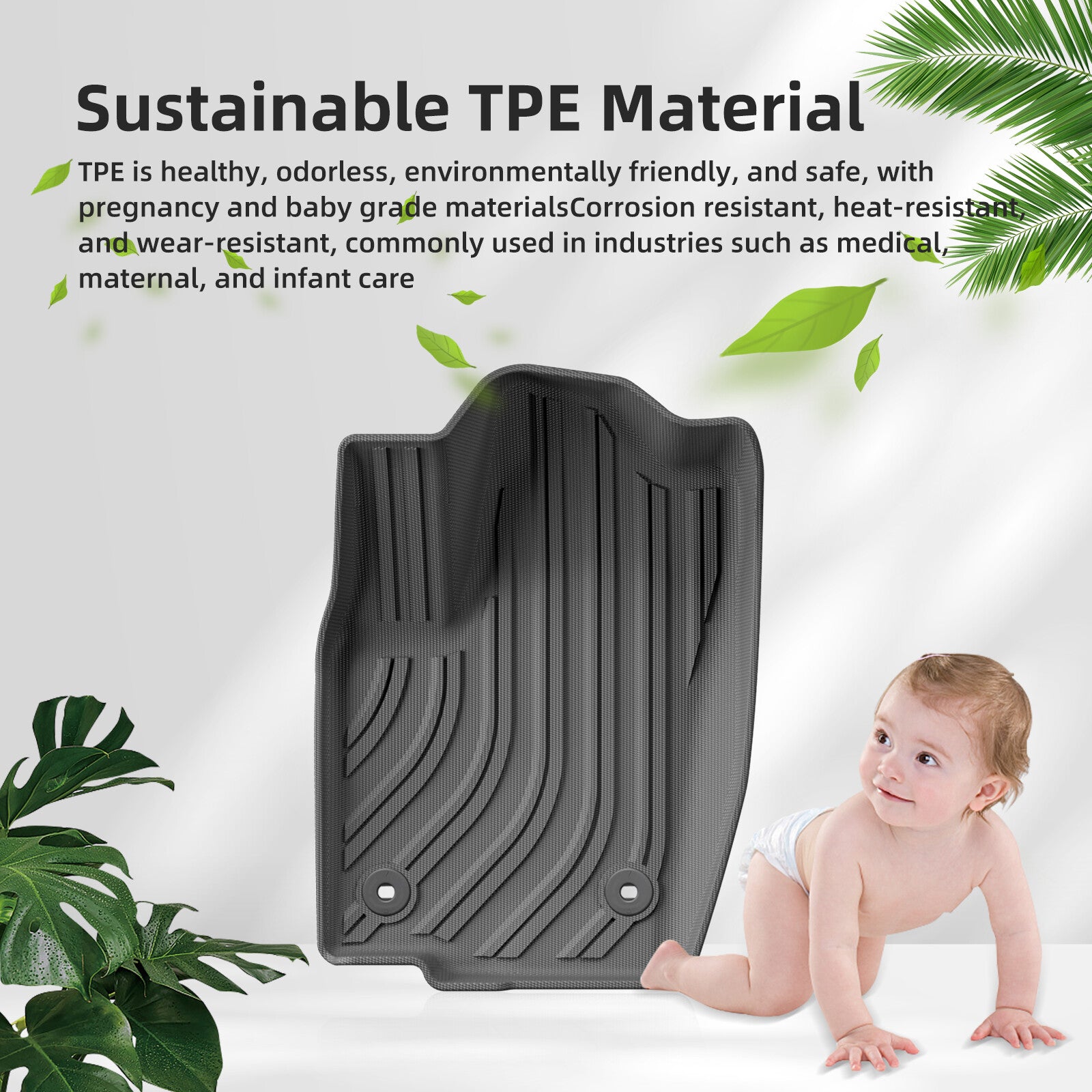 ya 5 8.7 For 2024 for Toyota for Land Cruiser Prado J250 5 for SEAT s TPE 3D Car Floor Mats Trunk Pads