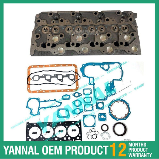 ya 27 7.2 Cylinder head + full gasket kit for Kubota Yamanashi 773 753 7753 V2203 engines.