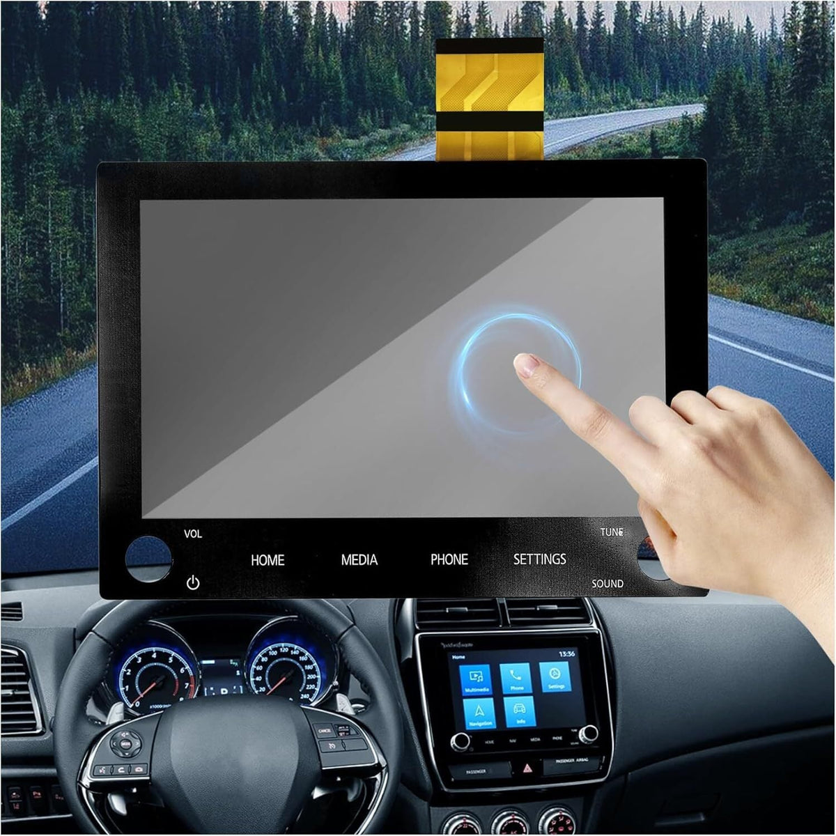 ya 10 10.28 8 LCD MONITOR TOUCH-SCREEN 2 KNOBS 8740a076 040 For Outlander 20-22 n