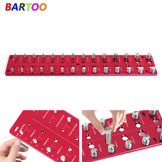 ya 16 28 Identifier Nut and Bolt Thread Checker Thread Gauge Inch And Metric Screw Red