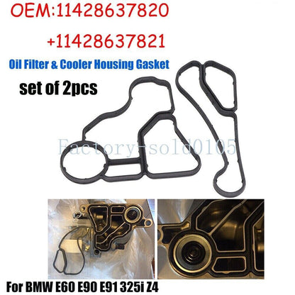 ya 5 8.7 Engine oil filter and cooler housing gasket seal for BMW X1X3X5 N26 N52 N54 N56