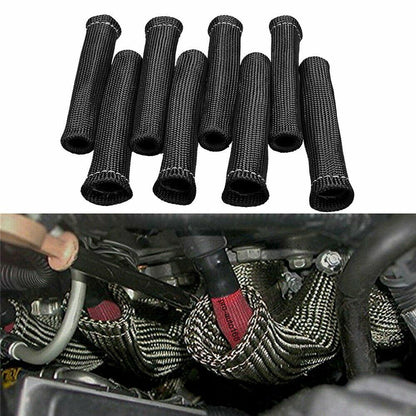 ya 5 8.7 8Pcs Spark Plug Wire Heat Shield Boot Heat Shield Protector Sleeve Cover SBC BBC