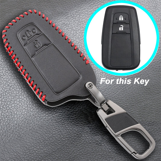 ya 5 6.16 Leather KeyFob Cover Case for Toyota for Camry for RAV4 CHR Prius for COROLLA for Land Cruiser