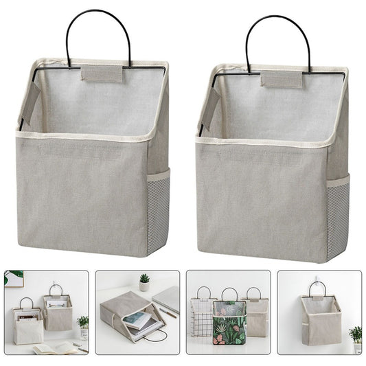 ya 5 6.16.2 2 Sets Wall Mounted Storage Bag Wall-mounted Hanging Door Pouch Organizer