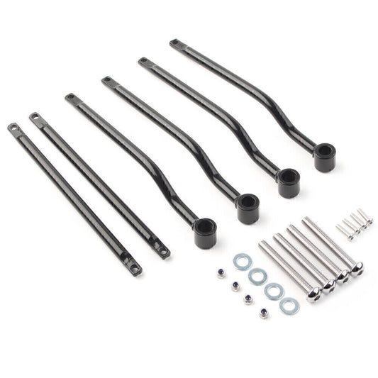 ya 11 6.5 Universal Steel Motorcycle Saddlebag Side Support Bars Mounting Brackets Black