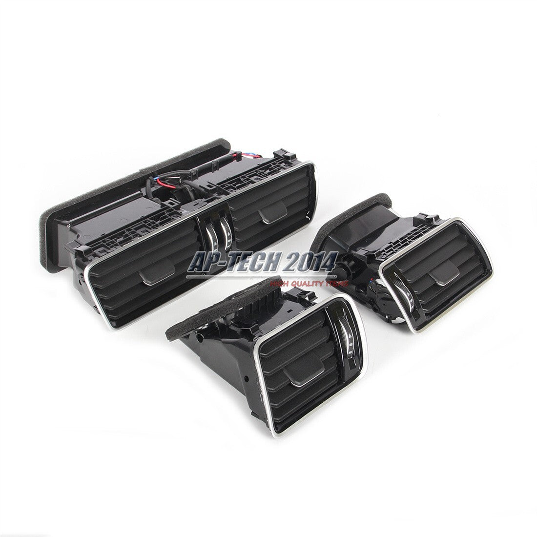 ya 9 6.5 3* Dashboard AC Air Vent Kit Bright Chrome Fit for VW CC for Passat