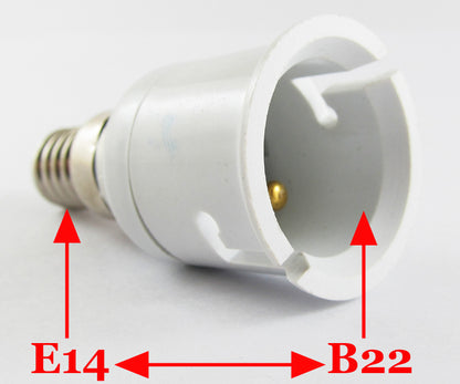 ya 14 100x E14 Male to B22 Female Socket Base LED Halogen CFL Light Bulb Lamp Adapter