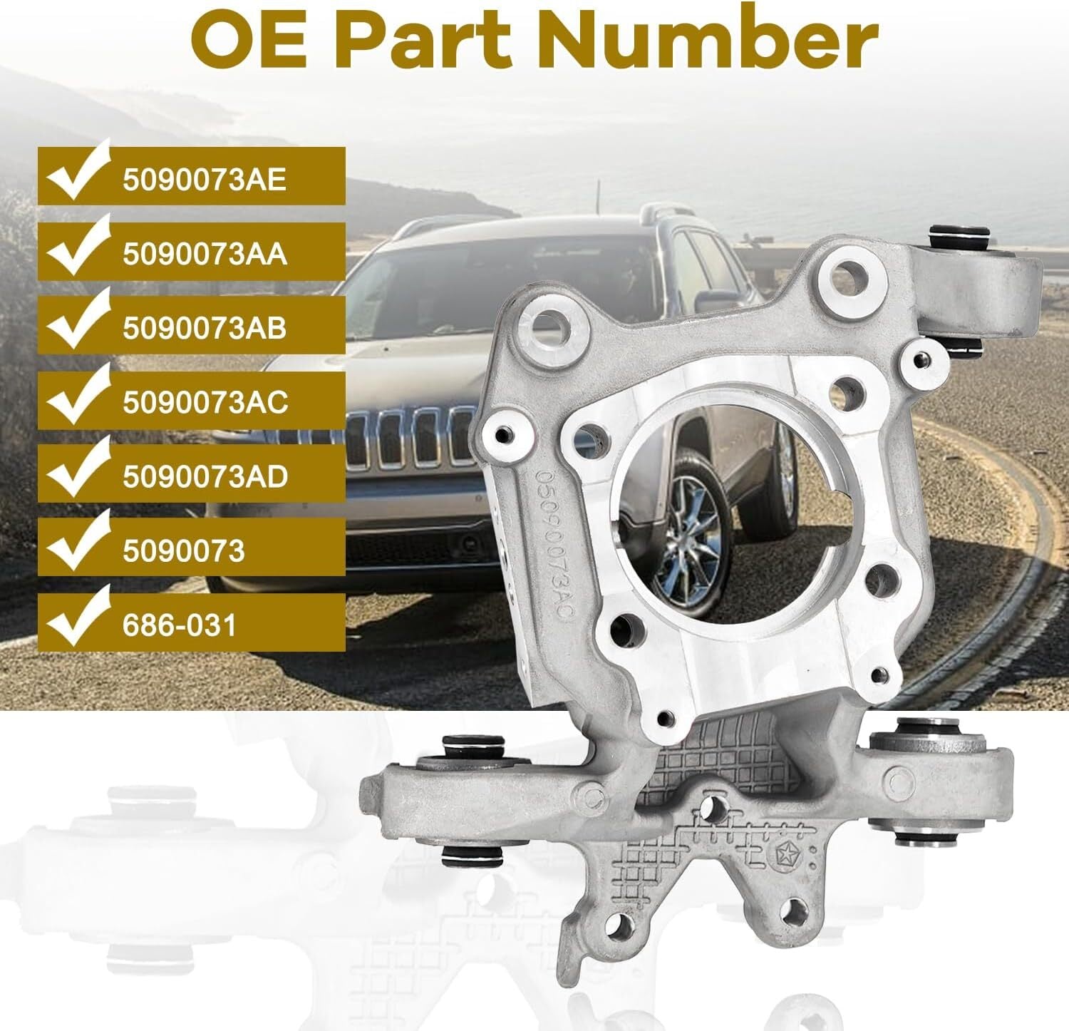 ya 5 8.7 5090073AE For 2014-2018 for Jeep Cherokee Rear Left Side Suspension Knuckle