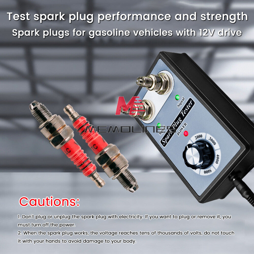 ya 1 7.13 Dual Hole 12V Car Spark Plug Tester Ignition Plug Analyzer Diagnostic Detector