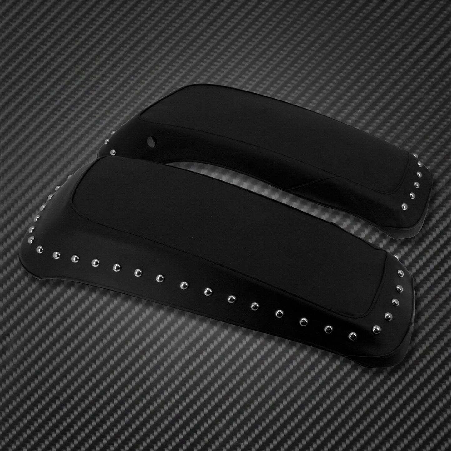 ya 12 5.21 Waterproof Saddlebag Lid Covers Bagger Speaker Lids w/ Nails Fit for Harley FLHT