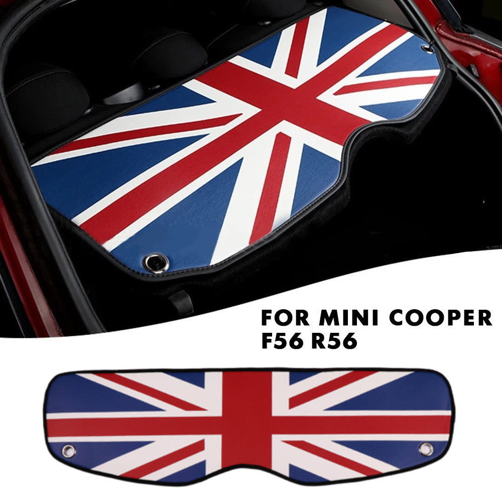 ya 2 7.14 for Mini COOPER F56 Red Union Jack Rear Trunk Cargo Cover Pad Decorative Mat