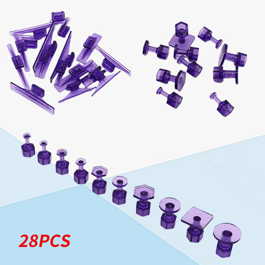 ya 1 6.30 28 Pack Purple Puller Label Paintless Dent Repair Label Adhesive Pull Tabs - Kit