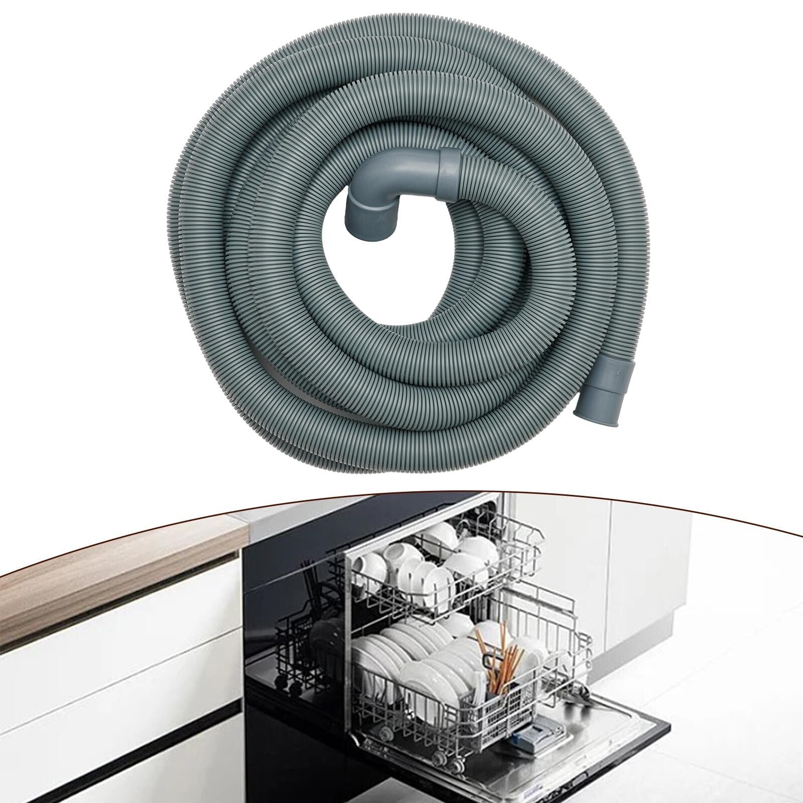ya 26 Washing Machine Dishwasher Drain Hose Waste Pipe 4 Metre Extra Long PP NEW