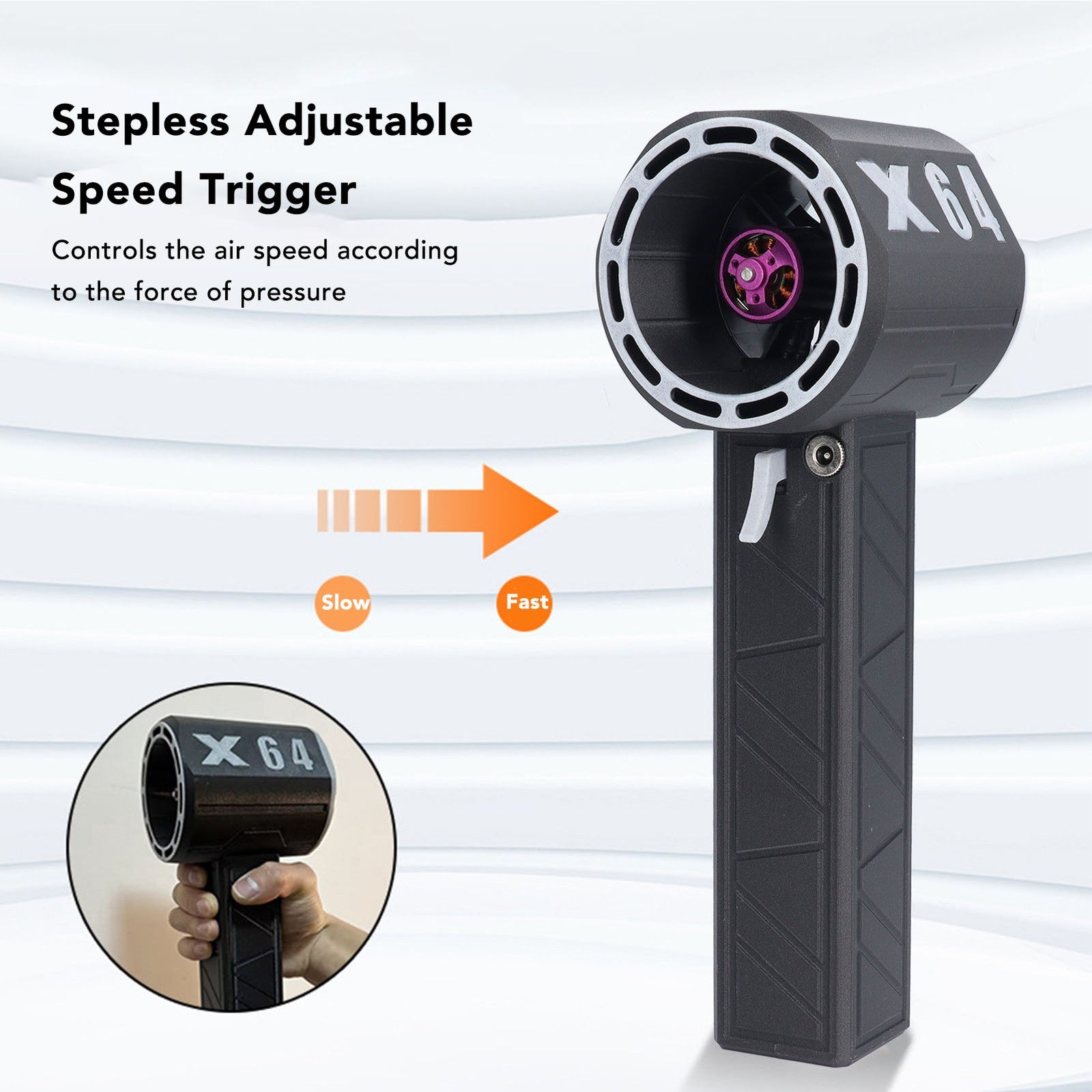 ya 17 (US Plug) Dry Blower Powerful 1400g Thrust Stepless Speed Control 8000mAh