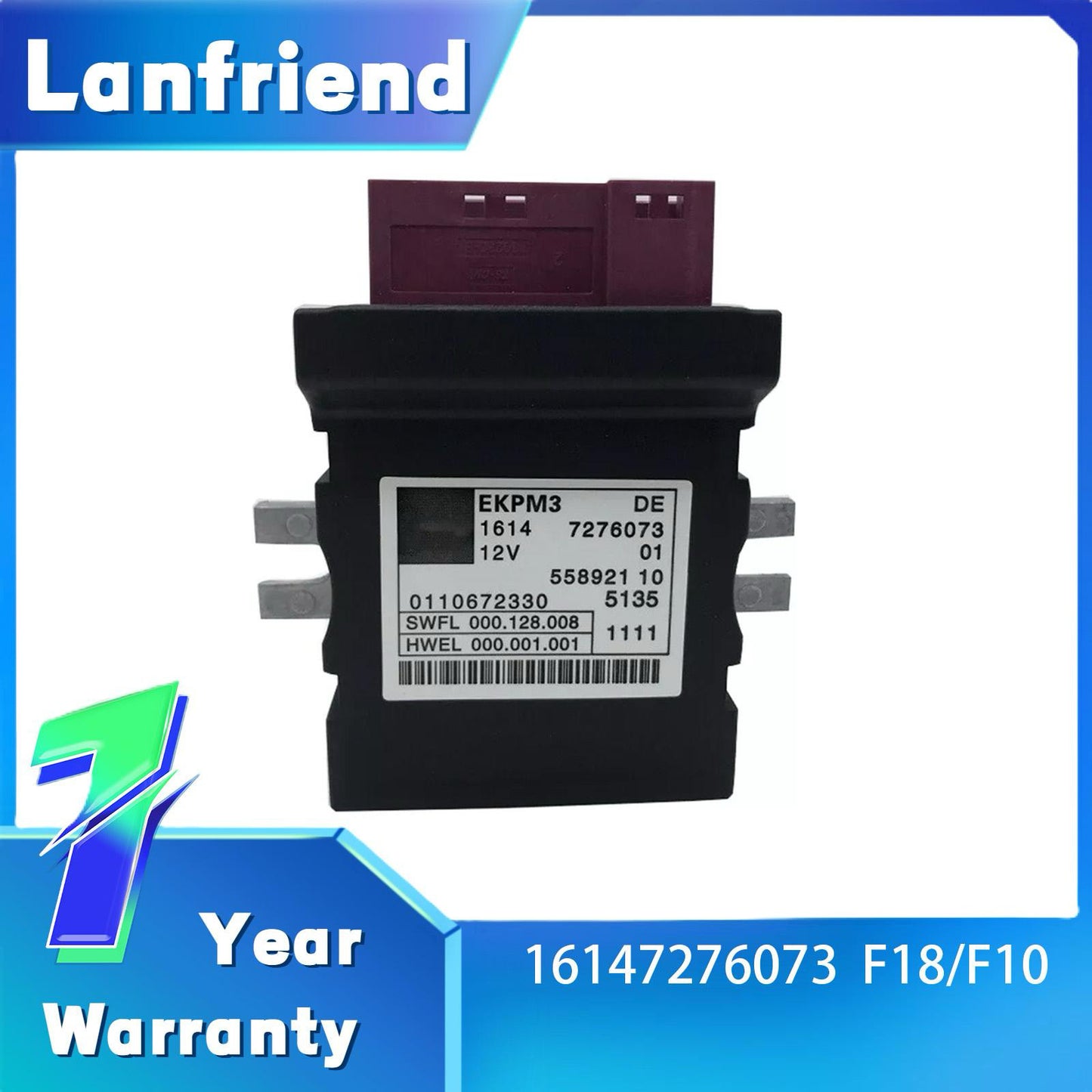 ya 27 7.2 Fuel Pump Control Module Fit for BMW 5 Series F10 F18 2010-2017 PN 16147276073