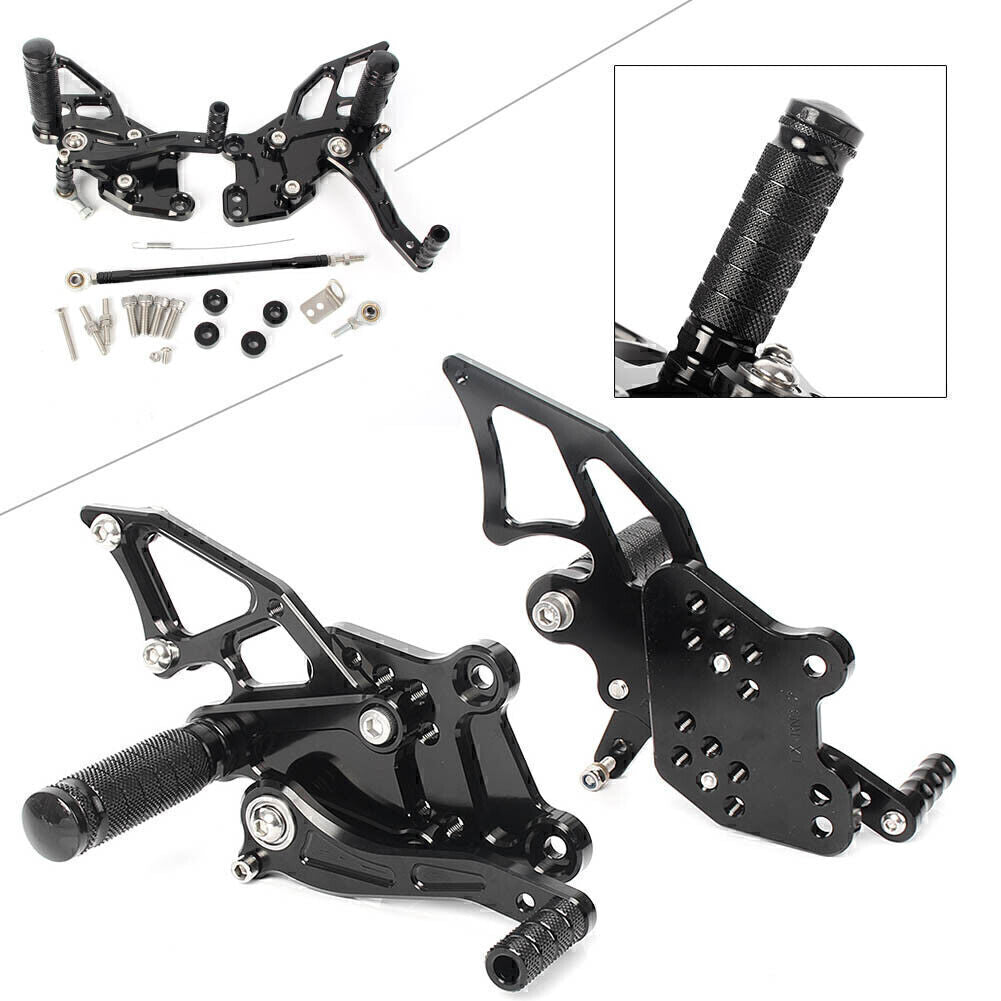 ya 11 6.8 Rear Set Footrests Footpegs Pedals Black for Kawasaki Z300 2013 2014 Motorcycle