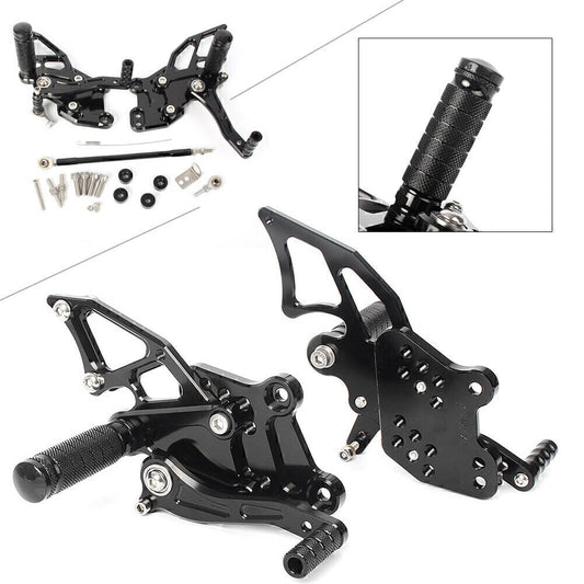 ya 11 6.8 Rear Set Footrests Footpegs Pedals Black for Kawasaki Z300 2013 2014 Motorcycle