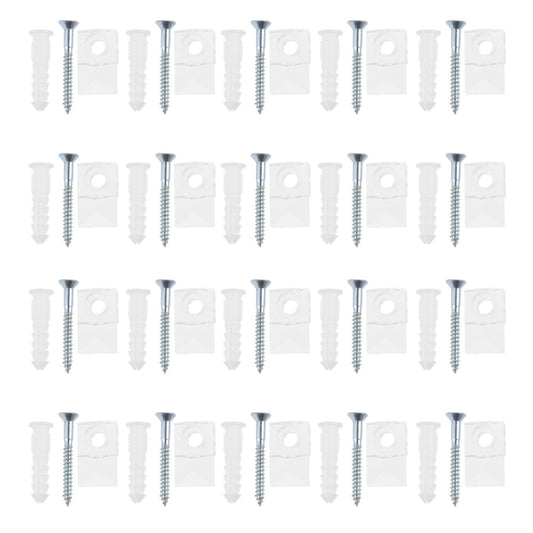 ya 25 20 Sets of Wall Mirror Holder Clips Kit Clear Mirror Hangers Mirror Hanging Kit
