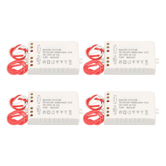 ya 14 4Pieces 12V 6W DC Output Transformer for LED Lighting Electronic Parts w/ Cord