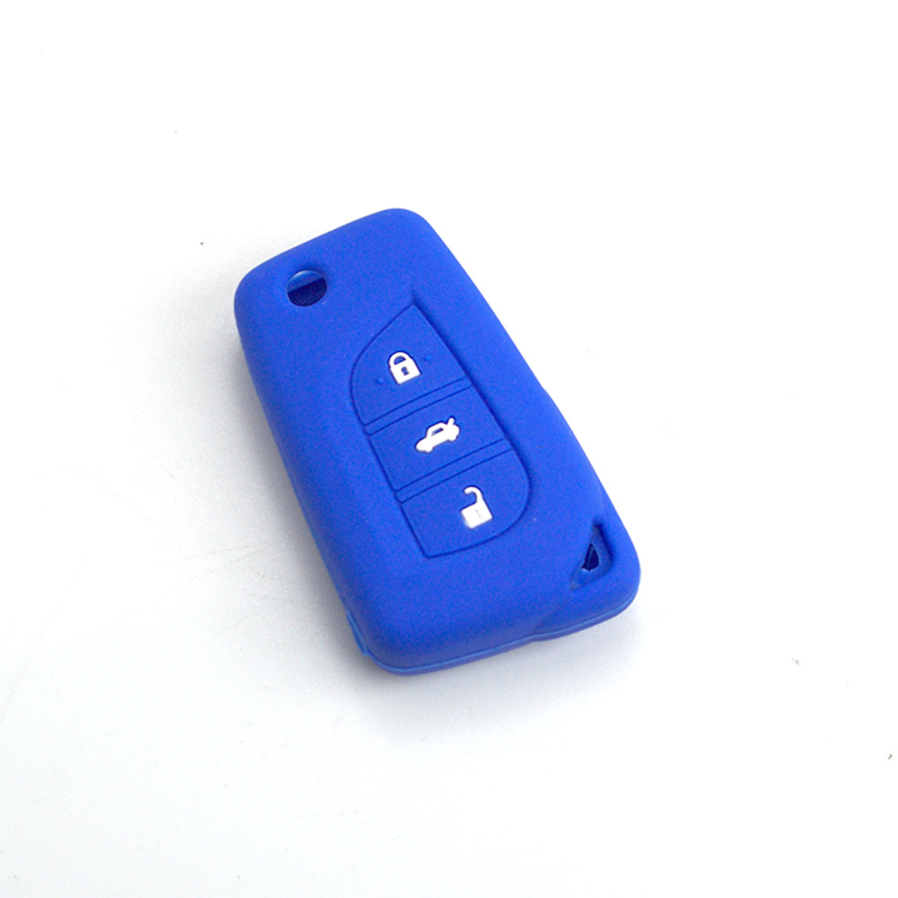 ya 5 8.7 Silicone Key Shell Case Cover 3 Buttons for Toyota for Camry for Corolla Sport 2013 2014