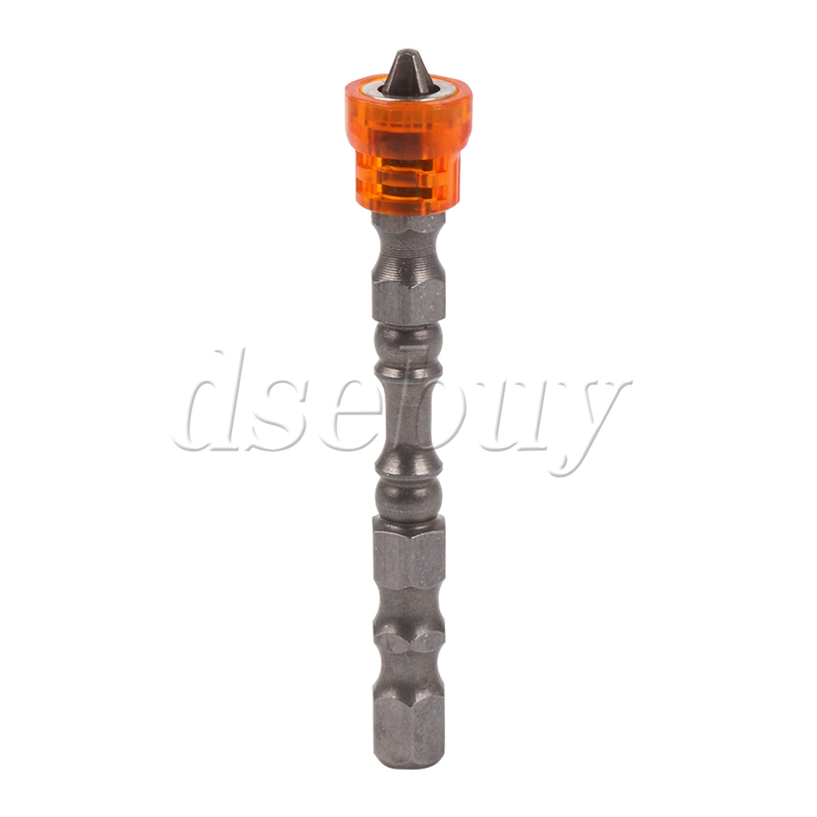 ya 26 15PCS Magnetic Collar Design Chrome Steel Screwdriver Bit 1/4 Hex Shank Orange
