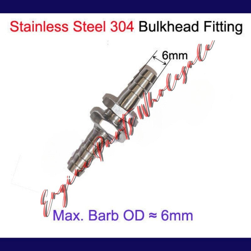 ya 18 7.30 Stainless Steel Bulkhead Fitting Barb Tube Connector Bulk Inch9199
