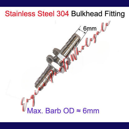 ya 18 7.30 Stainless Steel Bulkhead Fitting Barb Tube Connector Bulk Inch9199