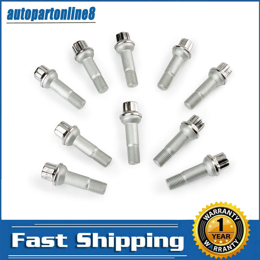 ya 8 5.27.2 10-piece set black lug bolts and nuts 0009907607 for Mercedes-benz ML550 GLK350 S550 CL500 GL450
