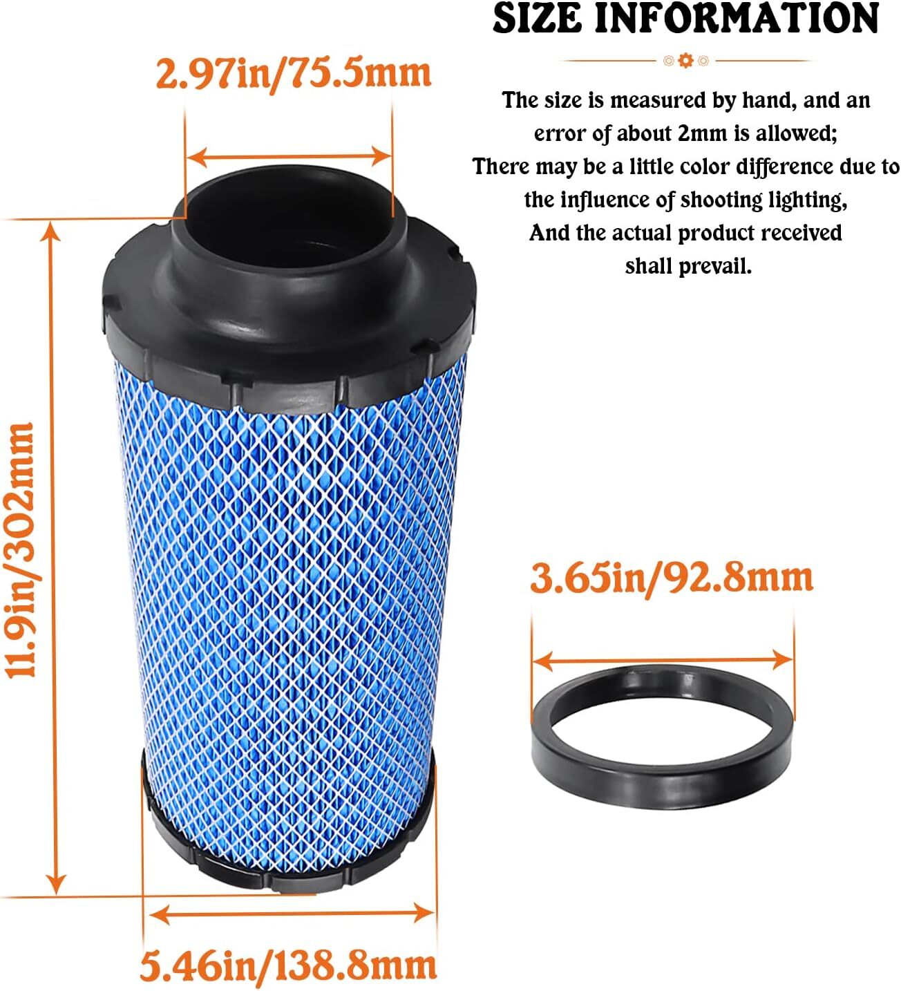 ya 27 7.20 2882234 1241084 Air Filter for Polaris Ranger XP 1000 RZR XP 1000 RZR XP4 1000 R