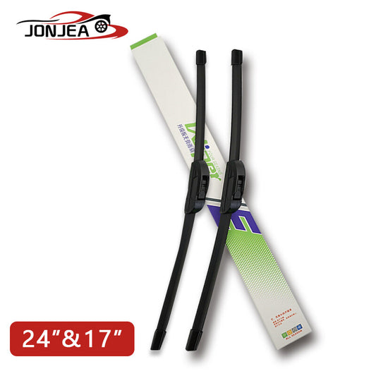ya 4 6.22 Set Front Wiper Blades Size 24 inches + 17 inches Windshield Wiper Blades Left + Right