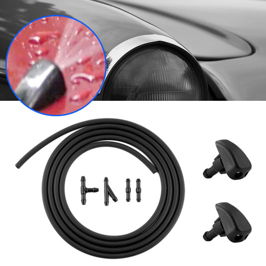ya 7 6.11 Car Windshield Wiper Washer Squirter Nozzle Spray Jet Kit Fluid Hose Universal