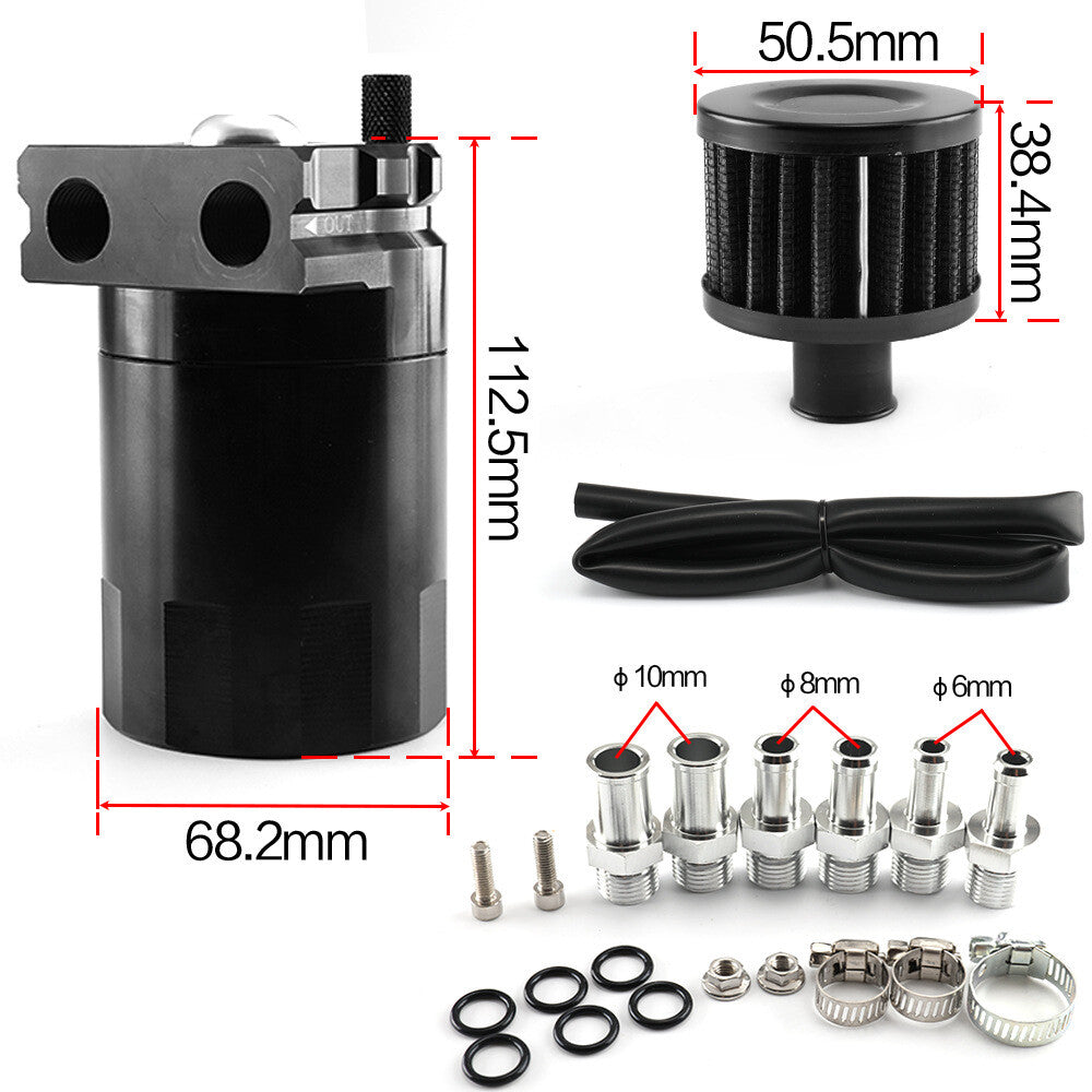 ya 1 8.5.2 Aluminum Universal Oil Tank Kit Reservoir Confused Tank with Breathing Filter 