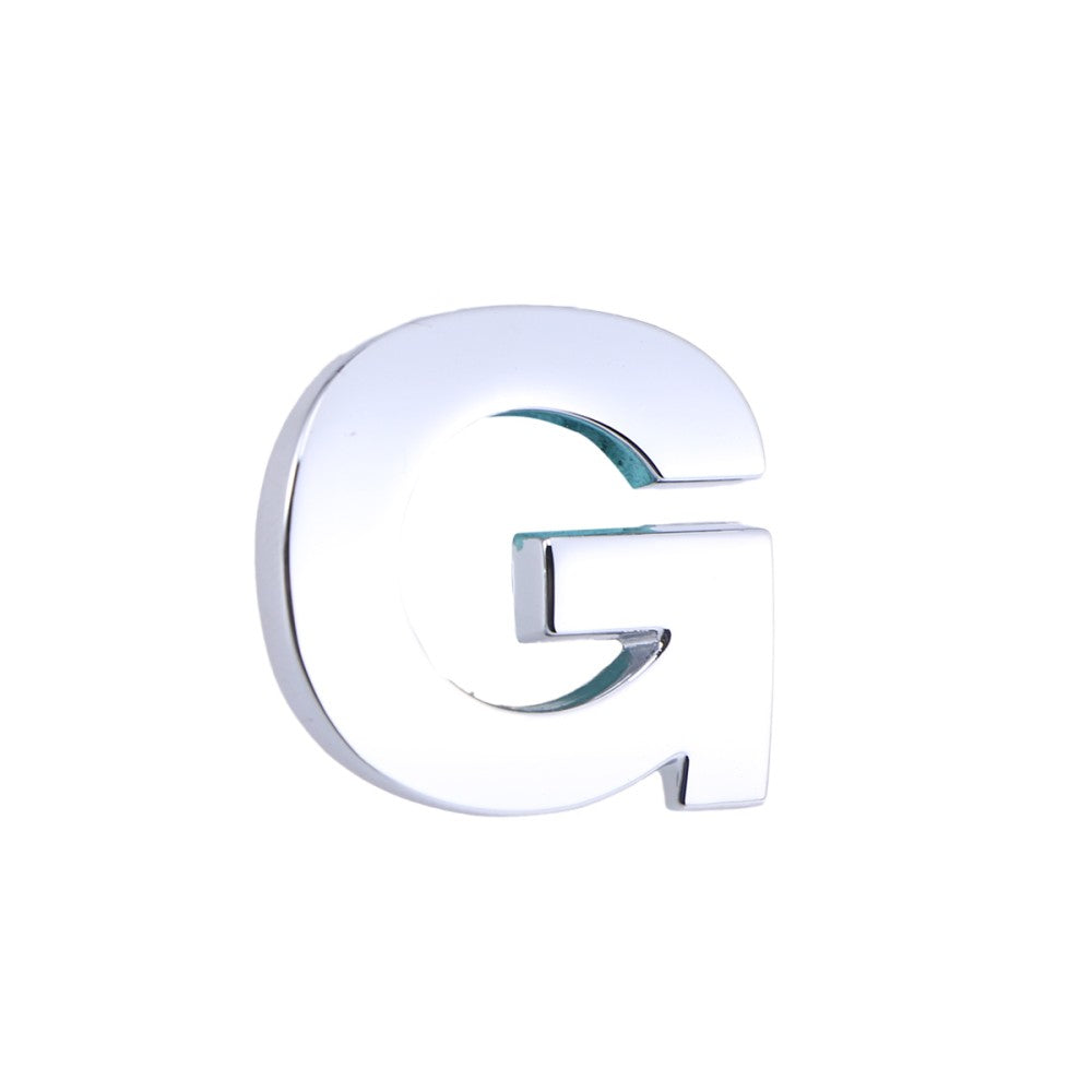 ya 1 7.13 3D DIY Metallic Alphabet Sticker Car Emblem Letter Silver Badge Decal (G)