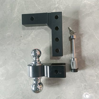 ya 5 8.7 Adjustable trailer hitch double ball mount fits 2-inch receiver 6-inch drop hitch