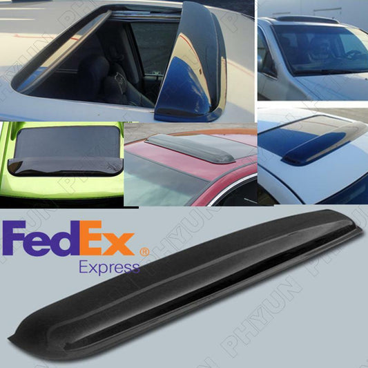 ya 8 5.26.2 Universal 92x14cm Durability Car Sunroof/ Moonroof Visor Arylic Dark Smoke Color