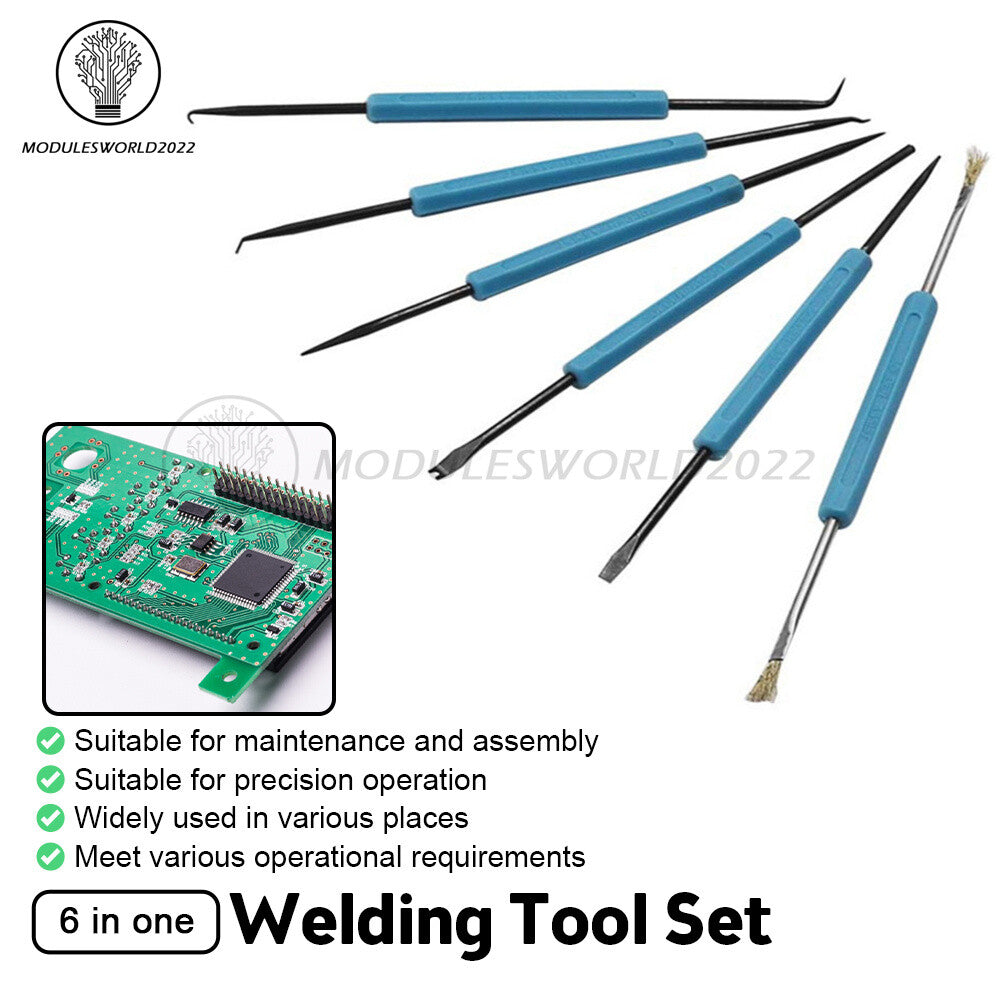 ya 25 6PCS Solder Assist Tool Soldering Aids Repair Set PCB BGA Cleaning Steel Weld