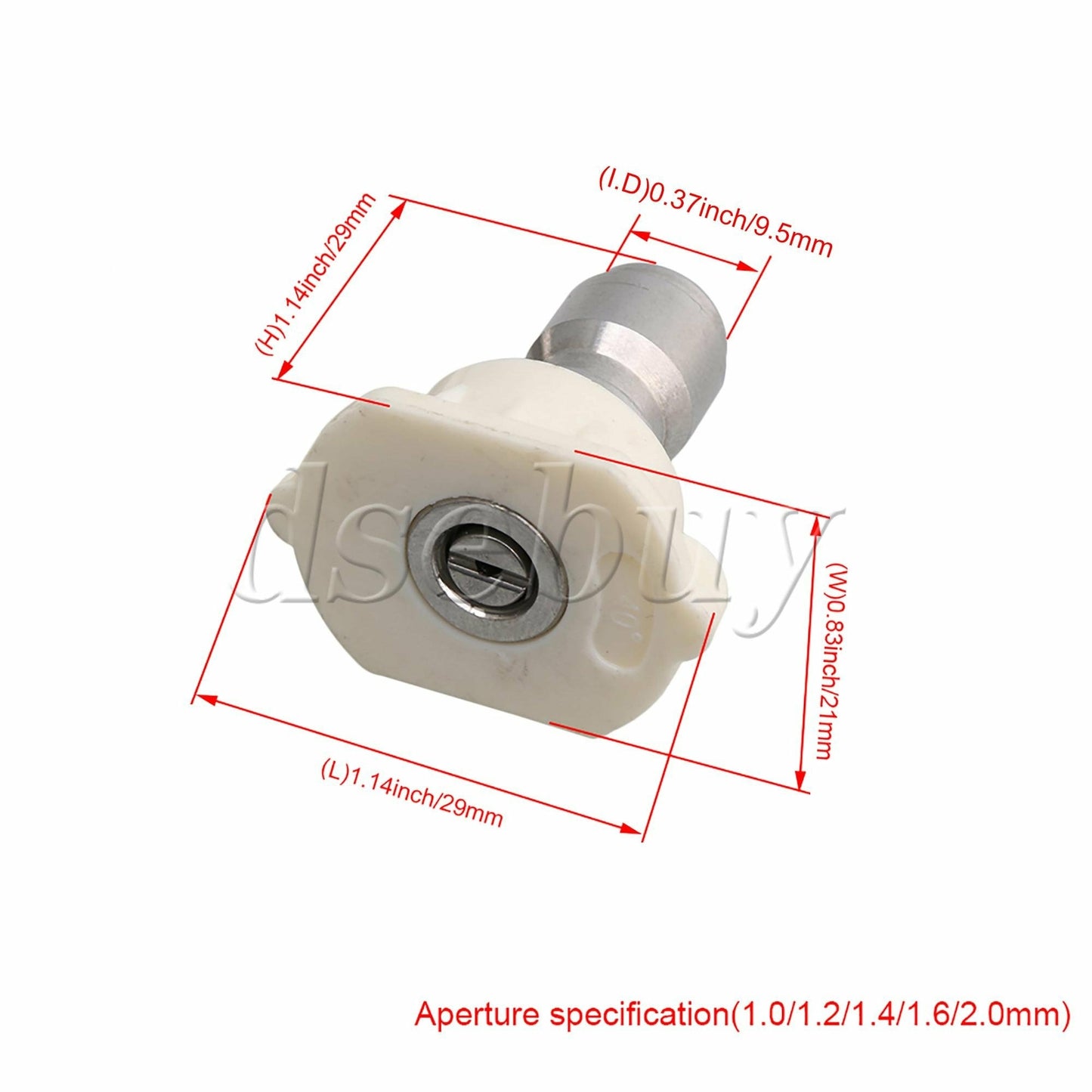 ya 26 10PCS 40 De High Pressure Spray Nozzle Nozzles Tips 1.0/1.2/1.4/1.6/2.0mm