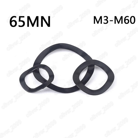 65MN Black Steel Wave Shaped Washers M3 M4 M5 M6 M8 M10 M12 M16 M19 M22-M60