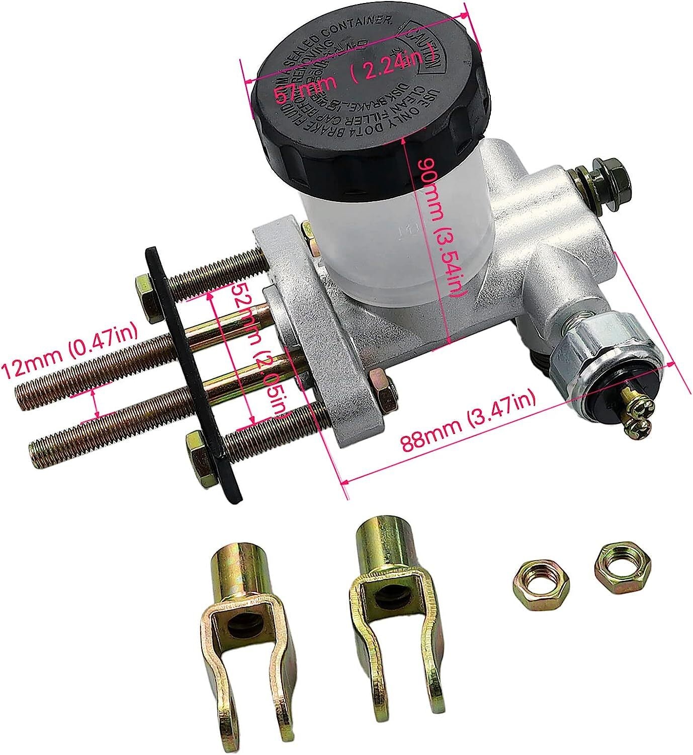 ya 5 8.7 Brake Master Cylinder for 250cc Go Kart Buggy Sunl BMS Kandi Roketa Kazuma