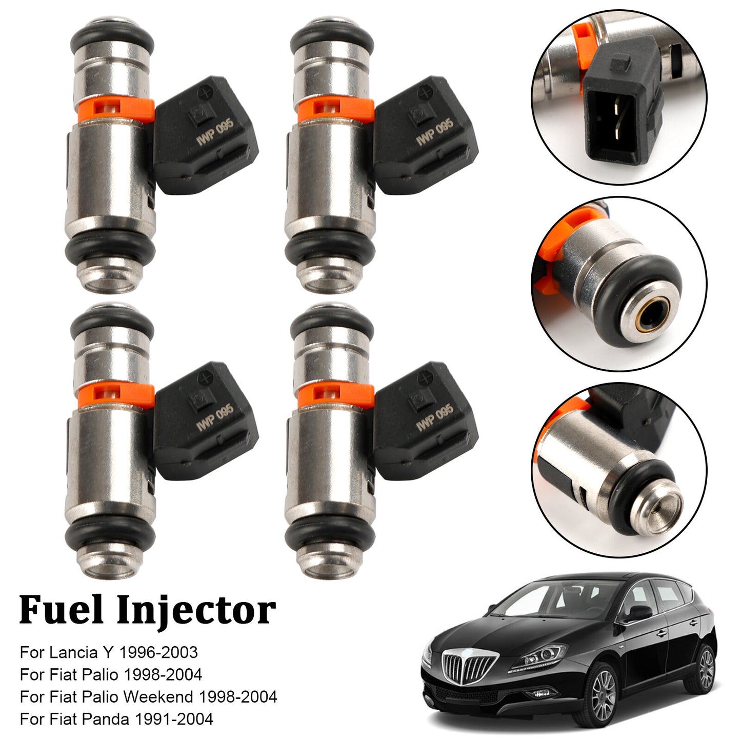 ya 1 8.5.3 4PCS Fuel Injector IWP095 for Fiat Punto 1.4L 2007-2009 for Fiat Palio 1.6L
